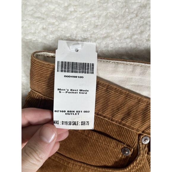 NEW Best Made Corduroy Pants Mens 31x32 Brown 5 Pocket Cord Outdoor Work NWT - Picture 5 of 16